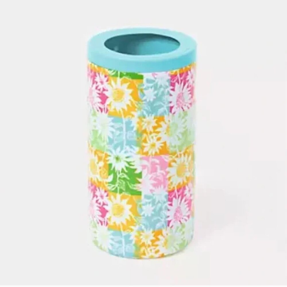 NWT Lilly Pulitzer Via Sunny Sunflowers 17 Oz Insulated Can Cooler
